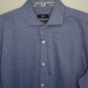 SIZE 43/17. Boss Hugo Boss JASON men's slim fit dress shirt.